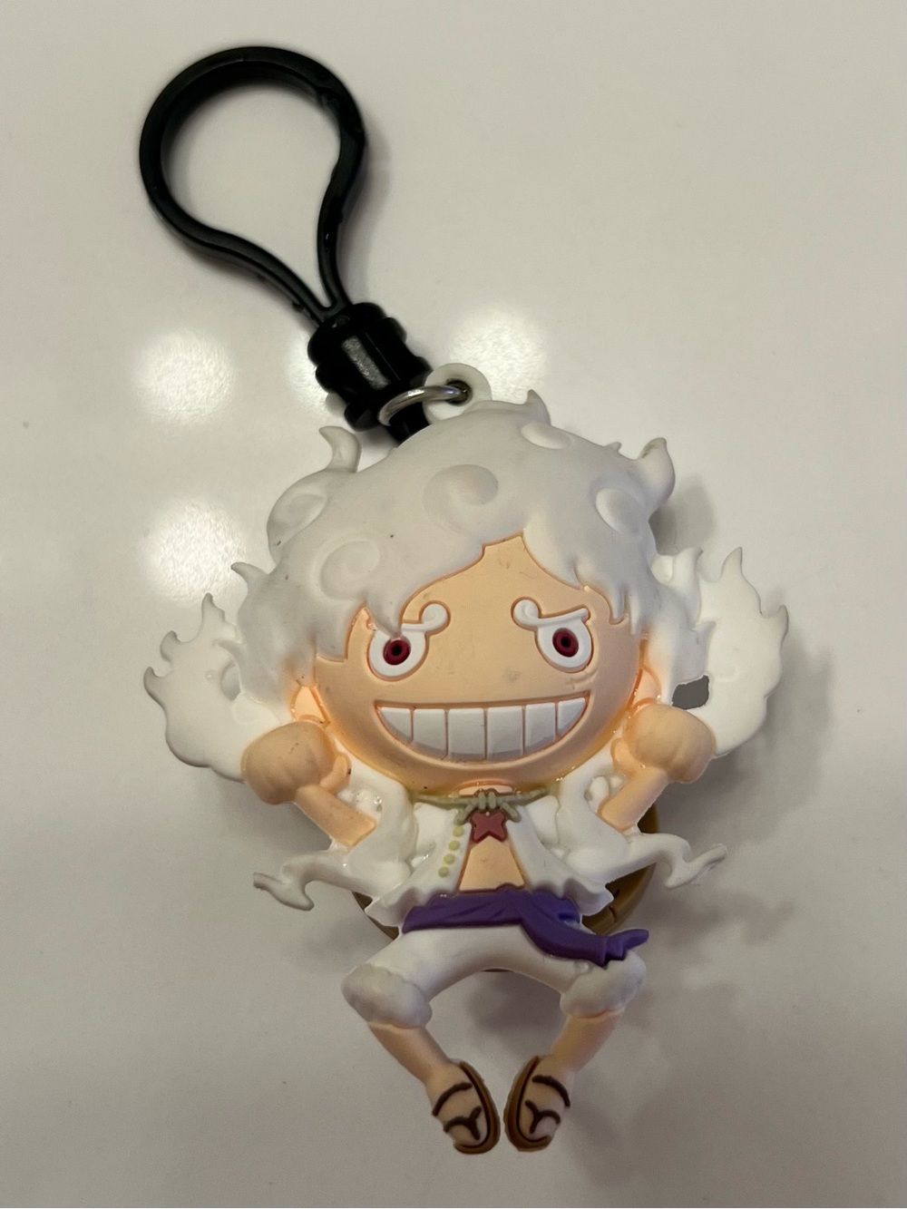 Bag Clip: Monkey D. Luffy One Piece Gear 5 Form.
